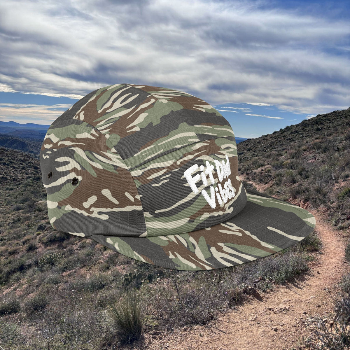 Fit Dad Vibes Embroidered 5-Panel Cap