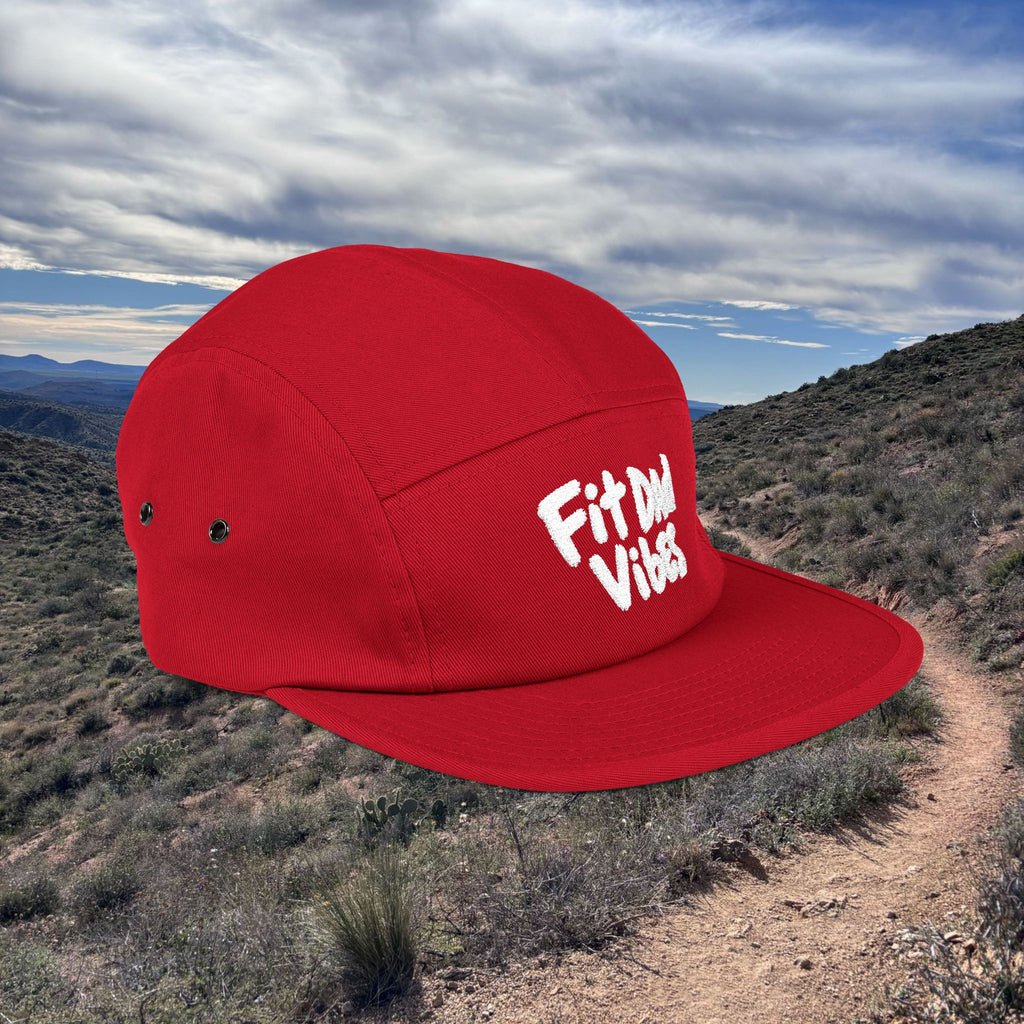 Fit Dad Vibes Embroidered 5-Panel Cap