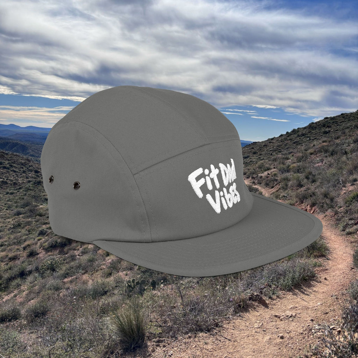 Fit Dad Vibes Embroidered 5-Panel Cap