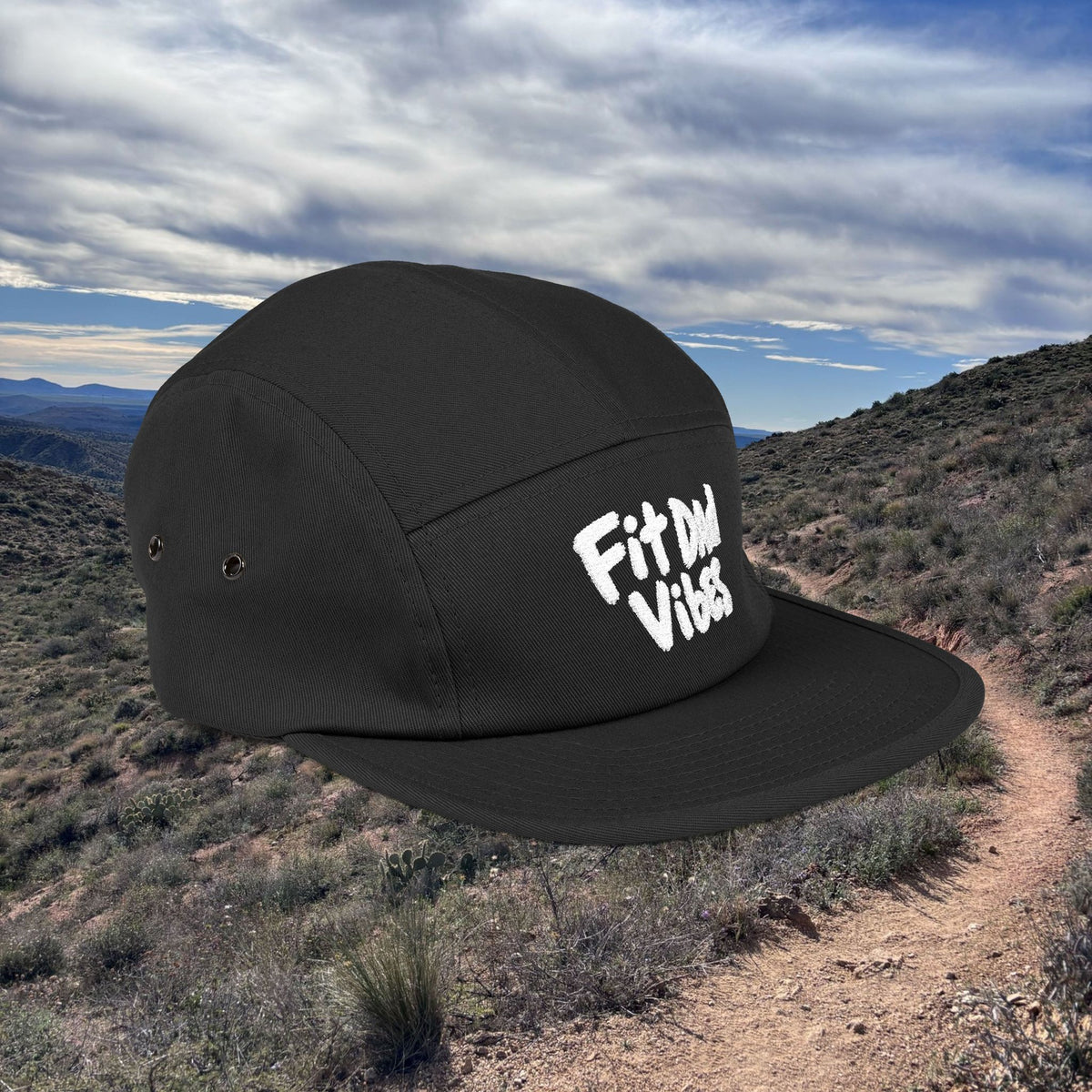 Fit Dad Vibes Embroidered 5-Panel Cap