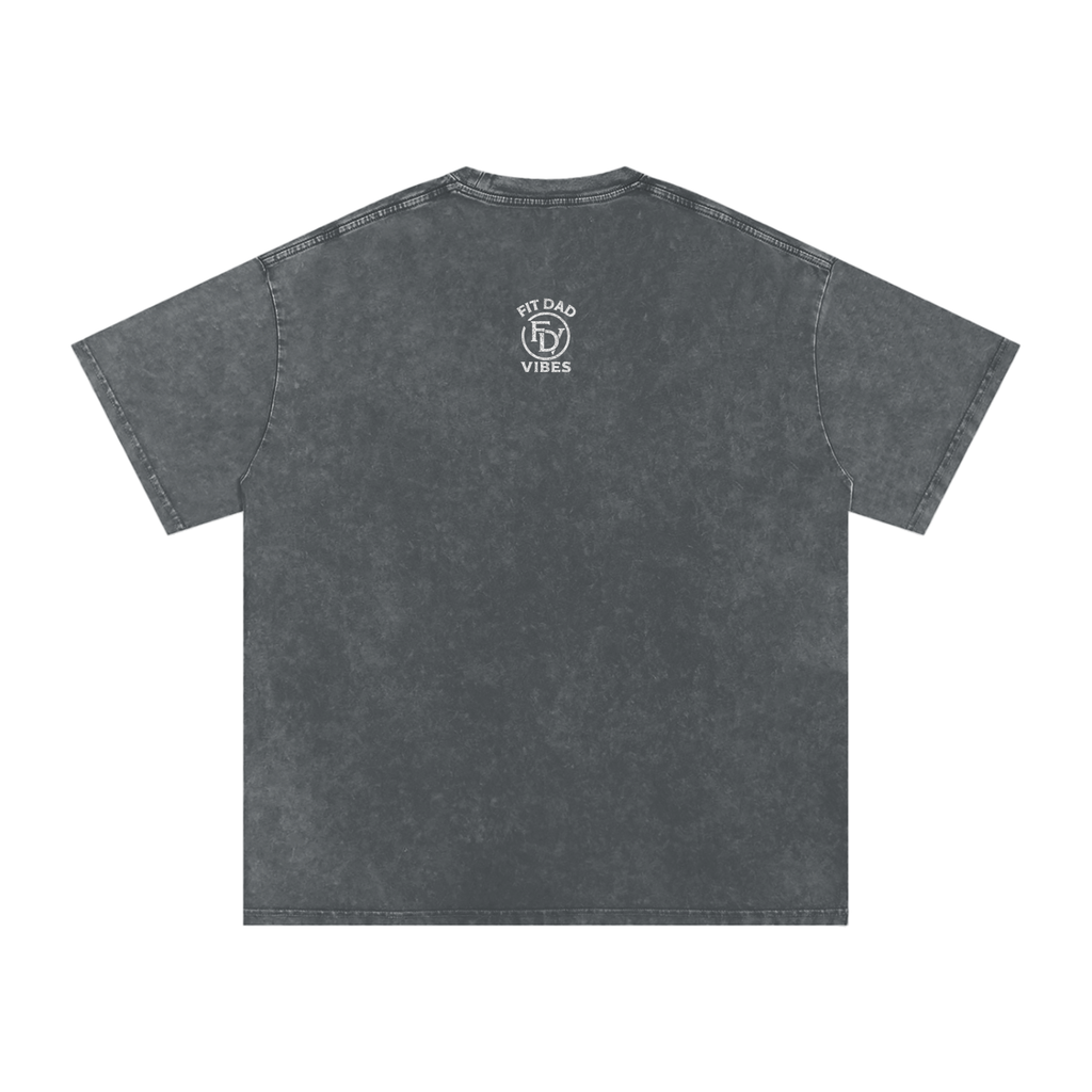 Fit Dad Vibes Running Club Oversized Snow Washed T-Shirt