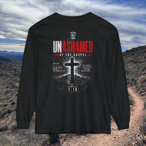 'Unashamed of the Gospel' Long Sleeve Tee (Romans 1:16)