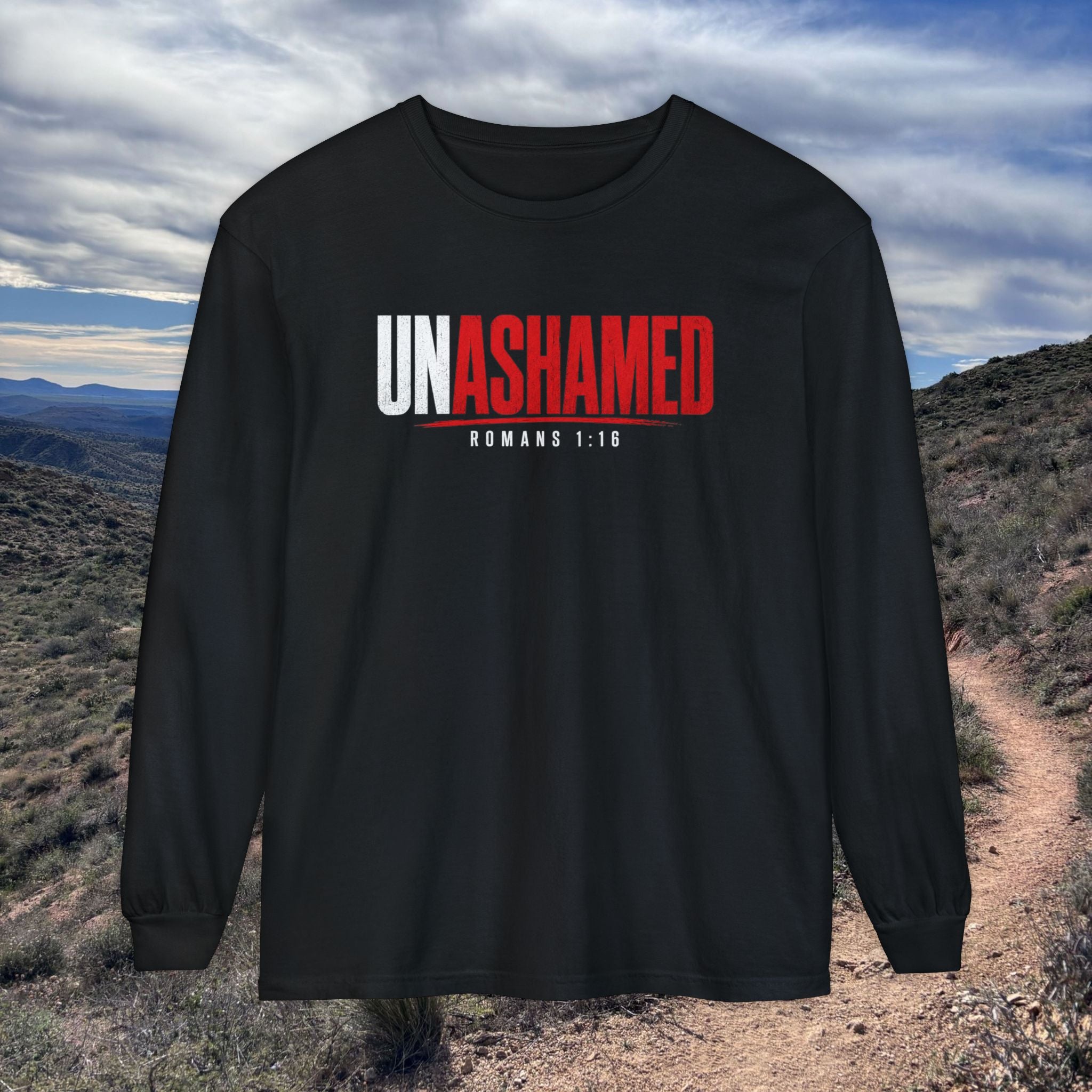 'Unashamed of the Gospel' Long Sleeve Tee (Romans 1:16)