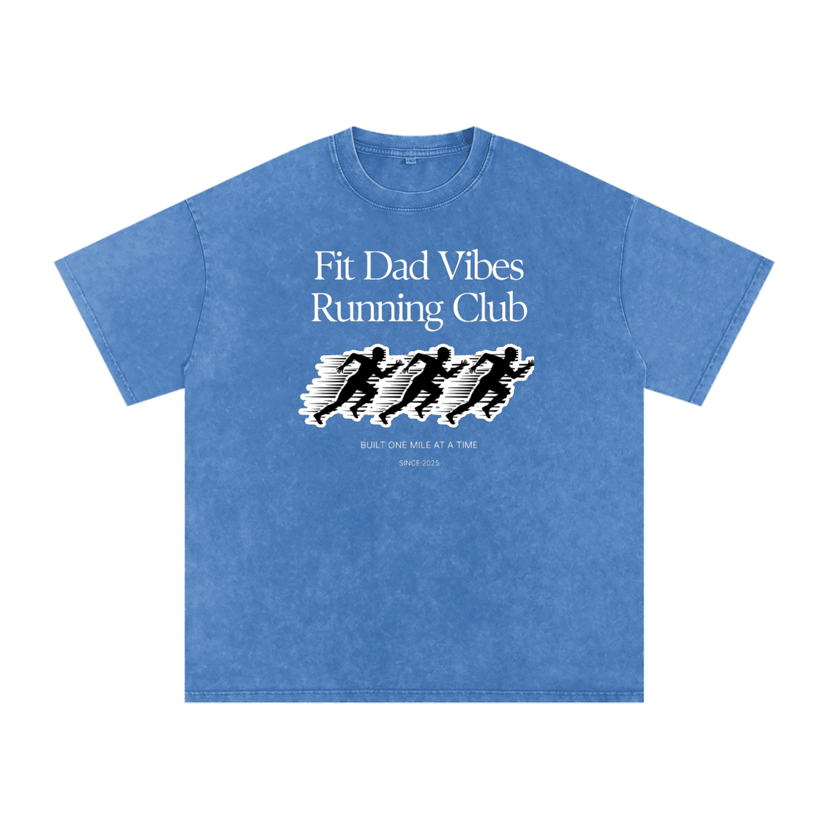 Fit Dad Vibes Running Club Oversized Snow Washed T-Shirt