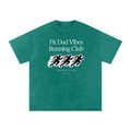 Fit Dad Vibes Running Club Oversized Snow Washed T-Shirt
