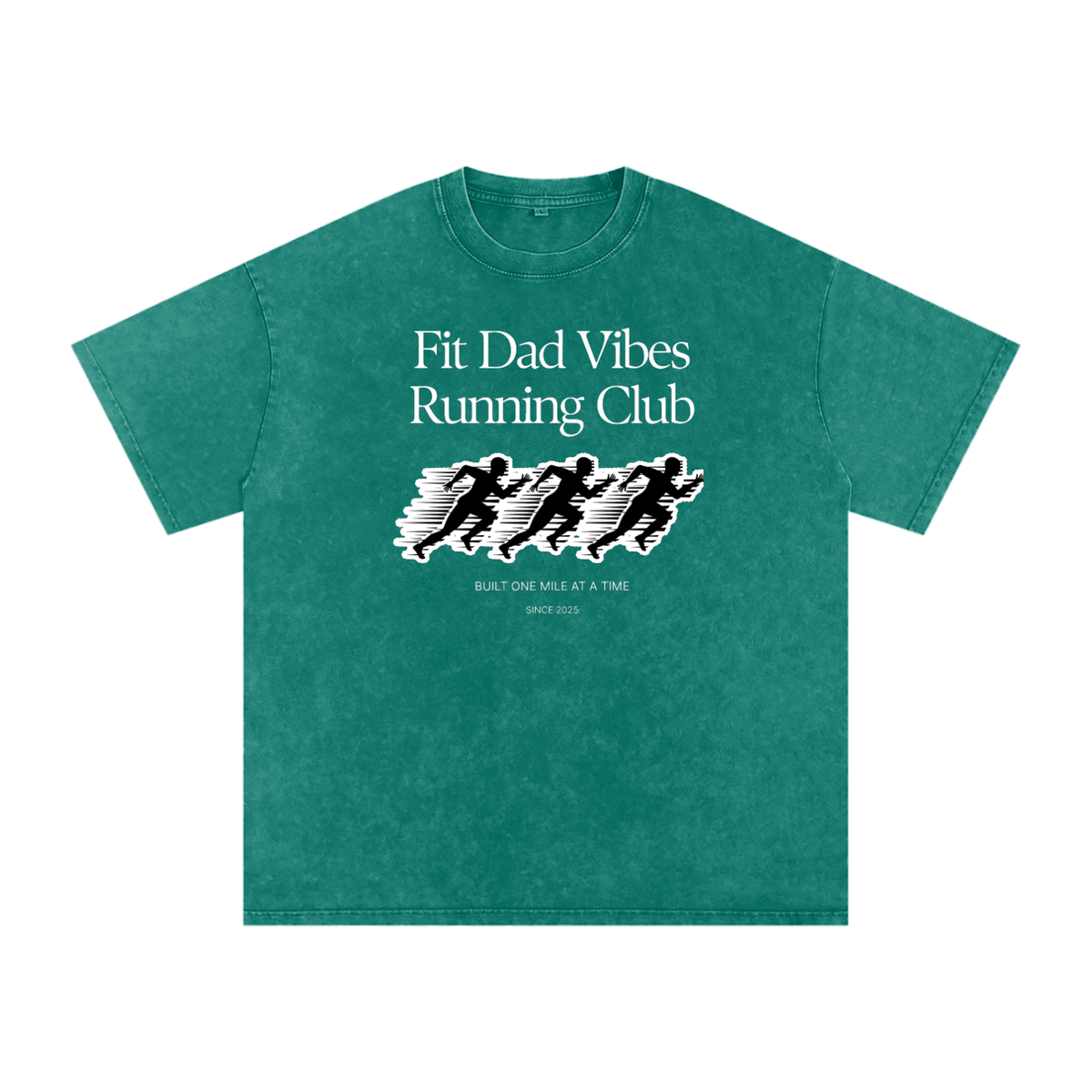 Fit Dad Vibes Running Club Oversized Snow Washed T-Shirt