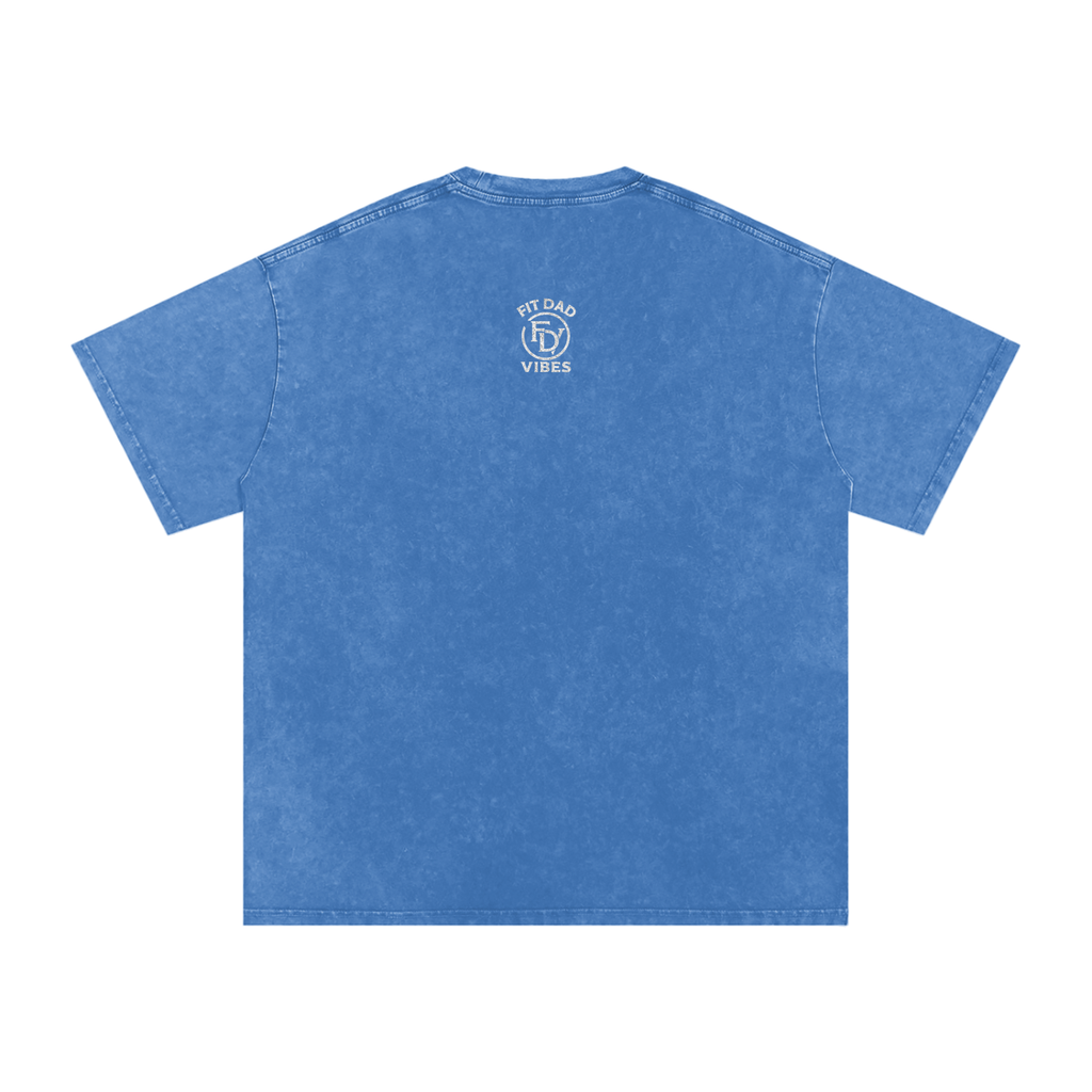 Fit Dad Vibes Running Club Oversized Snow Washed T-Shirt