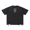 Lift Heavy, Run Far, Pray Hard Snow Washed Raw-Hem T-Shirt