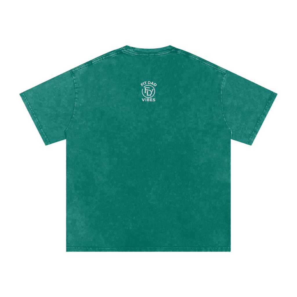 Fit Dad Vibes Running Club Oversized Snow Washed T-Shirt