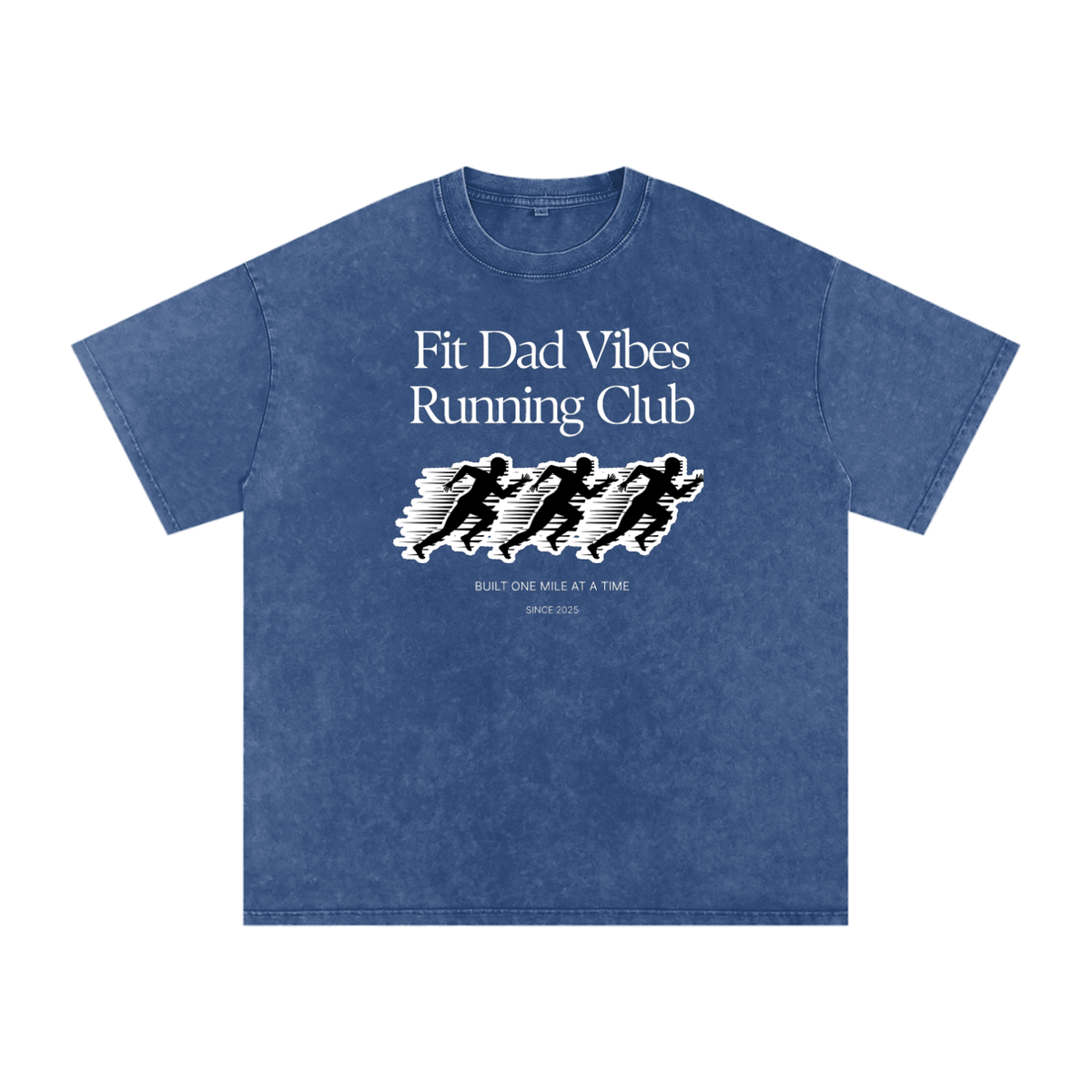Fit Dad Vibes Running Club Oversized Snow Washed T-Shirt