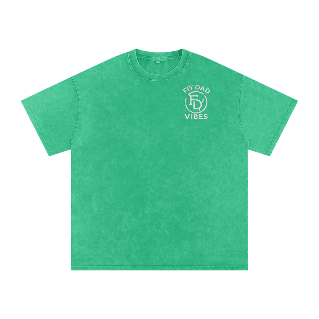 Lift Heavy, Run Far, Pray Hard Snow Washed Oversized Cotton T-Shirt