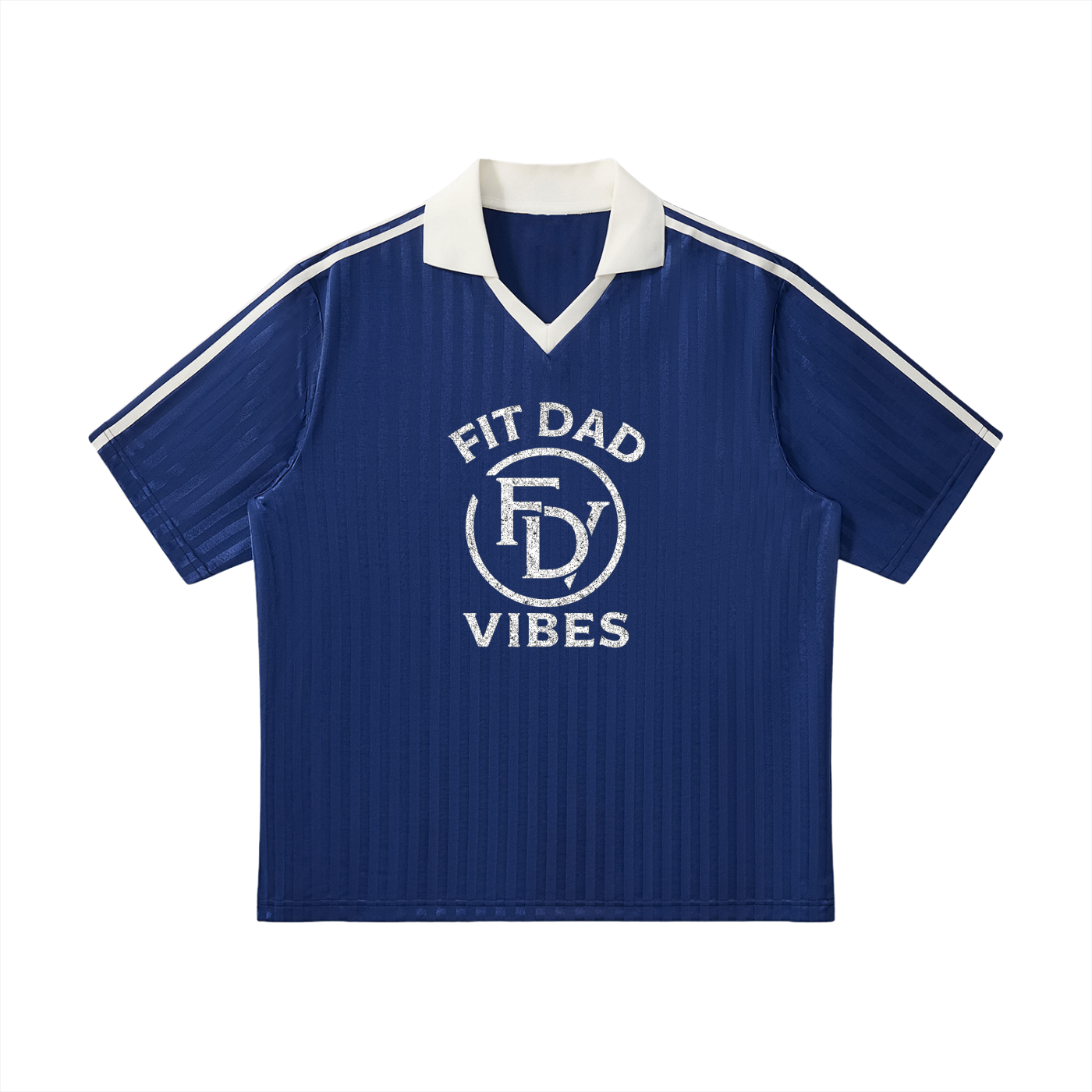 Contrast Collar Striped Soccer Jersey