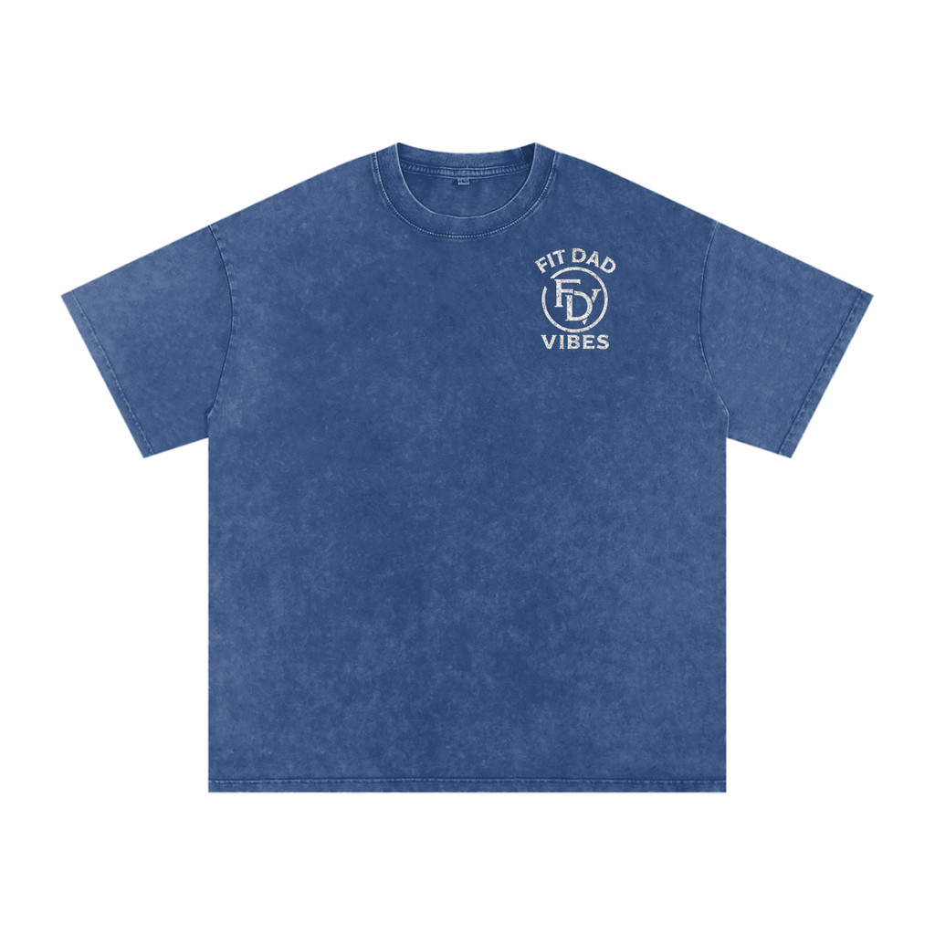Lift Heavy, Run Far, Pray Hard Snow Washed Oversized Cotton T-Shirt